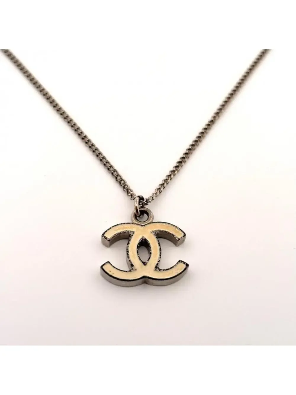 Chanel Cc Logo Pendant Necklace Metal #299533C57B